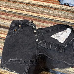Levi's Black Jean Shorts for Women